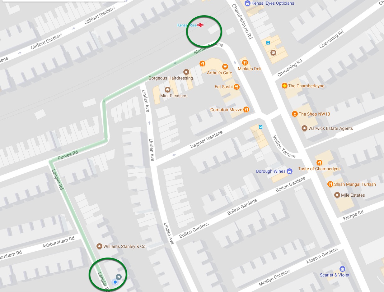 Walking Directions to Kensal Rise